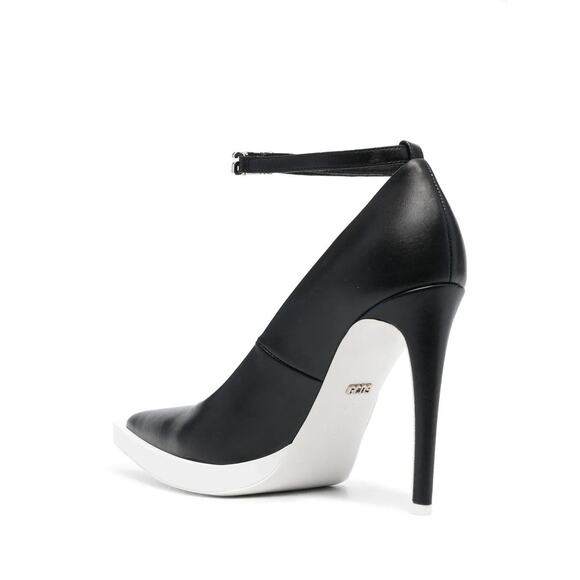 GCDS 110mm Pointed Leather Pumps - 10 - Black - Picture 3 of 4